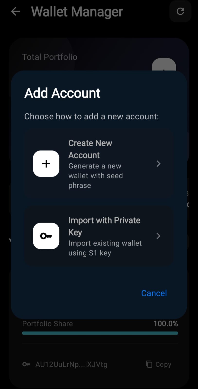 Create Wallet